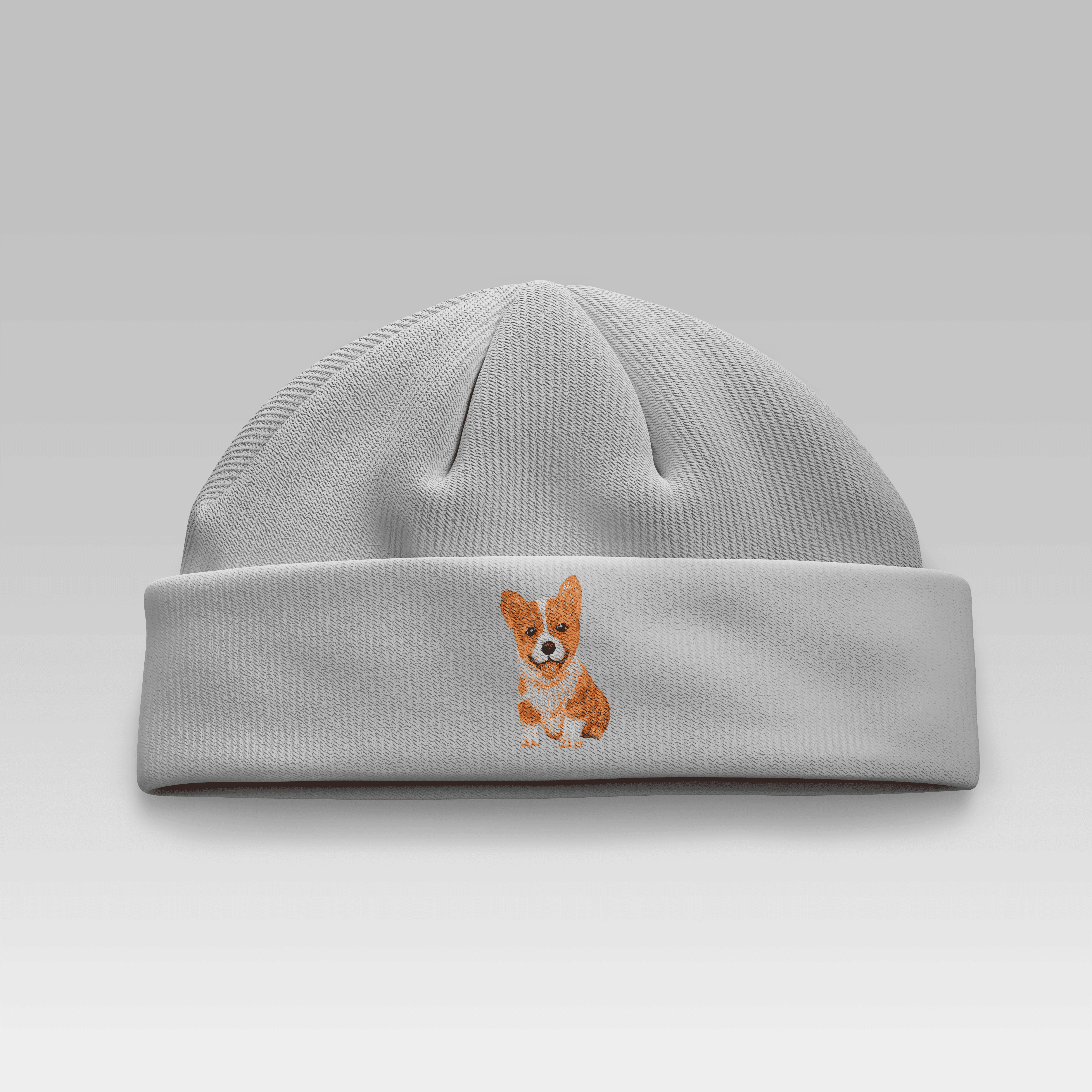 Bonnet gris court en maille